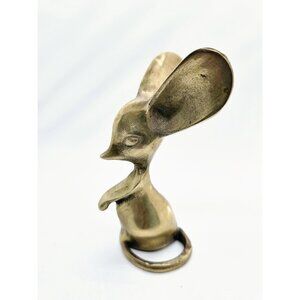 Handcrafted Brass Mouse Statue - Unique Vintage Decor, Collectible Figurine
